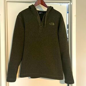 North Face Hoodie - Green - Large